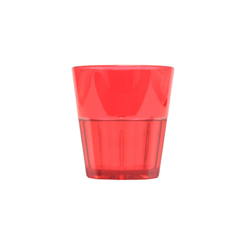 Thunder Group PLPCTB108RD 8 Oz. Red Polycarbonate Rock Glass