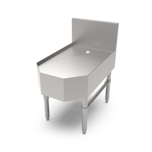 John Boos UBBS-2918-X 18" W Stainless Steel Freestanding Underbar Frozen Drink Machine Stand