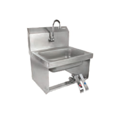John Boos PBHS-W-1410-KV2MB-X 17" W Stainless Steel Wall Mount Pro-Bowl Hand Sink