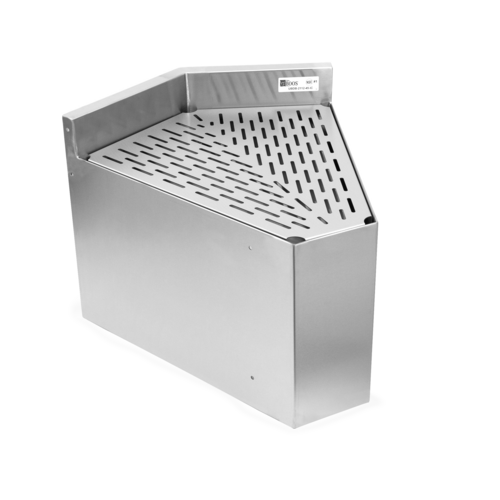 John Boos UBDB-2112-45-IC-X 21" W Stainless Steel Underbar Drainboard Corner Angle Filler