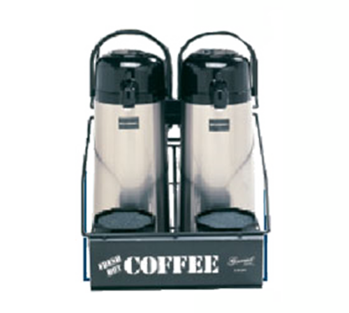 Bloomfield 3012-SRVRK2F (2) 13.75" W x 12" D x 9.5" H Black Steel Airpot Serving Rack