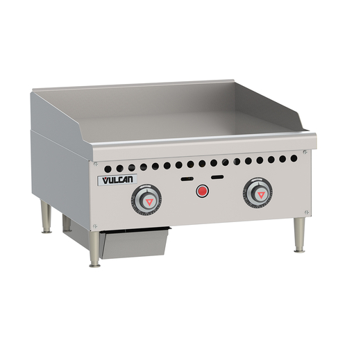 Vulcan VCRG24-T-LP 24" W Stainless Steel Liquid Propane Countertop Griddle - 50,000 BTU