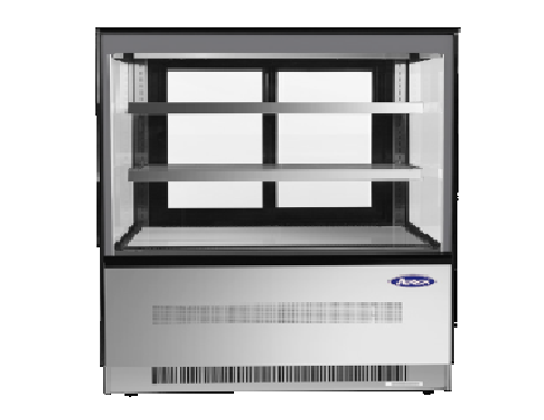 Atosa RDCS-60 20.2 Cu. Ft. Black Stainless Steel Floor Model Refrigerated Display Case - 120 Volts