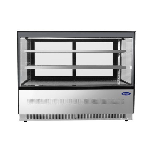 Atosa RDCS-60 20.2 Cu. Ft. Black Stainless Steel Floor Model Refrigerated Display Case - 120 Volts