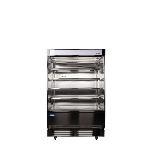 Atosa AOM-50B 51.4" W Black Stainless Steel 4 Shelves Open Air Merchandiser - 120 Volts