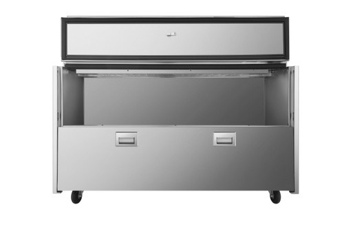 Atosa AMC-5801 58" W Stainless Steel Forced Air Refrigerated Single Sided Milk Cooler - 115 Volts