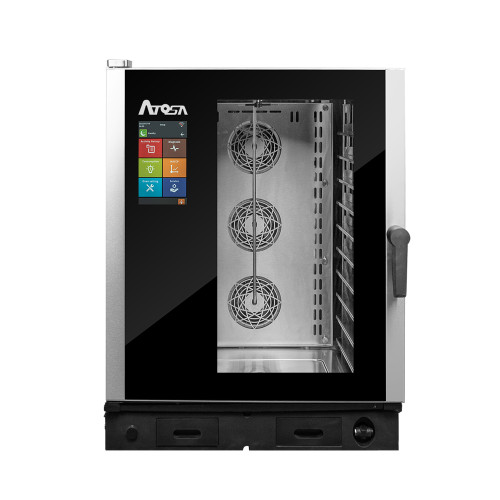 Atosa AEC-1021 E Full Size Stainless Steel Electric Atosa Combi Oven - 208-240 Volts