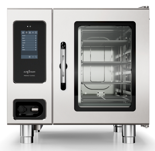 Alto-Shaam 6-10G CLASSIC 35.69" W Stainless Steel Countertop Natural Gas Prodigi Classic Combi Oven or Steamer - 43,000 BTU