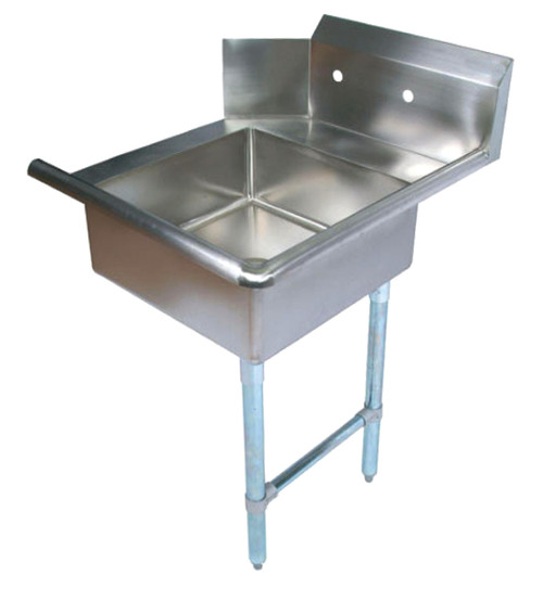 Omcan USA 28481 26" W Stainless Steel Soiled Right Side with Sink Dishtable