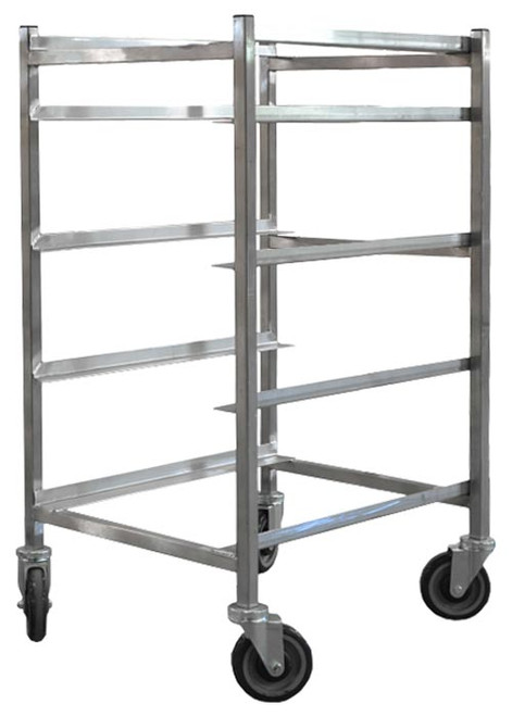Omcan USA 31755 5 Pans Stainless Steel Mobile Full Size Pan Rack