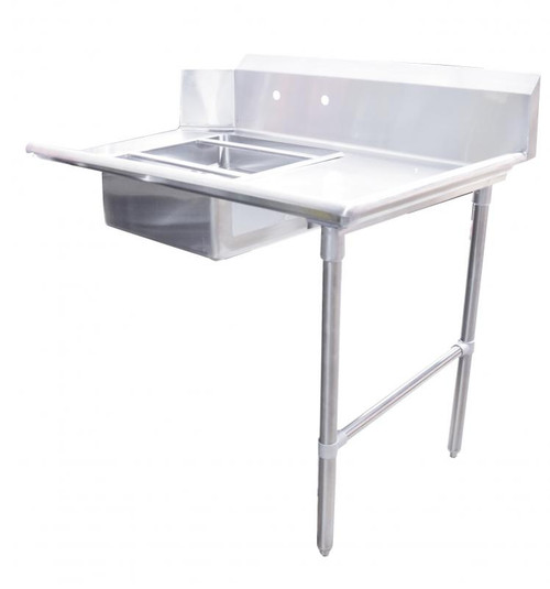 Omcan USA 28487 60" W Stainless Steel Soiled Right Side with Sink Dishtable