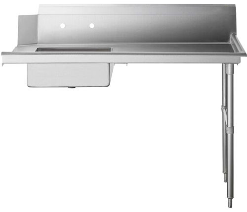 Omcan USA 28485 48" W Stainless Steel Soiled Right Side with Sink Dishtable