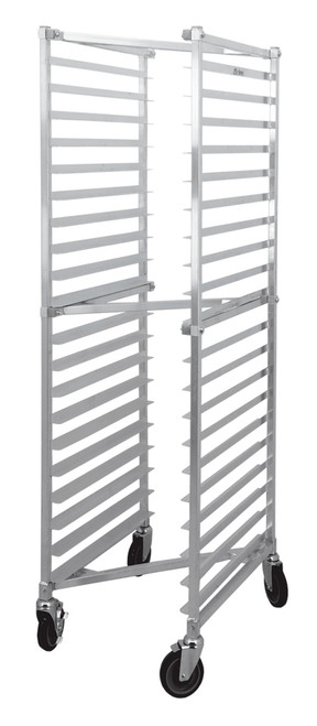 Omcan USA 43474 26" W Aluminum Mobile Full Size Pan Rack