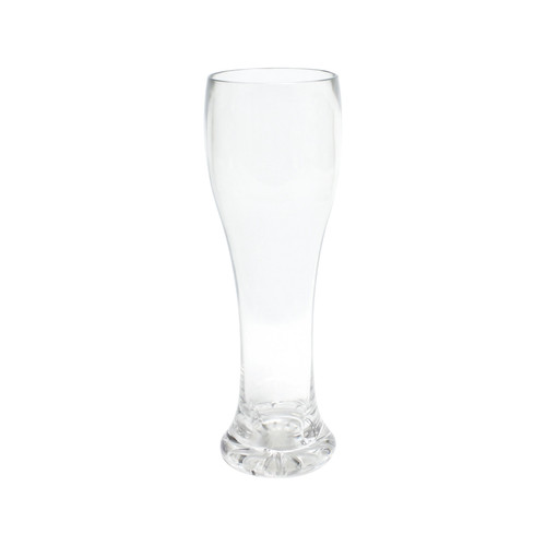 Thunder Group PLTHPS023C 23 Oz. Clear Polycarbonate Starburst Base Pilsner Glass