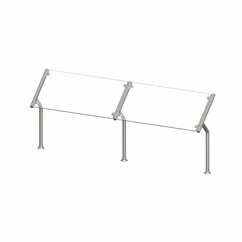 Vollrath CB98661 3/8" Thick Tempered Glass Single Sided Buffet Contemporary Breath Guard