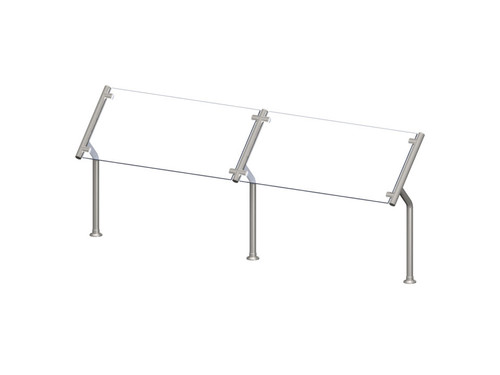 Vollrath CB98661 3/8" Thick Tempered Glass Single Sided Buffet Contemporary Breath Guard