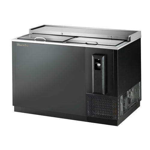 Blue Air BBC-50B-HC 50" Side Mounted Black Vinyl Coated Steel Exterior Bottle Cooler - 115V