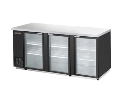 Blue Air BBB90-4SG-HC 90.375" Side Mounted Stainless Steel Exterior Back Bar Cooler - 115V