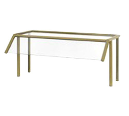 Vollrath NPB89283 1/4" Thick Tempered Glass Secured In Tight Fitting Channel With 1 1/2" Extruded Aluminum Single-Sided Buffet Traditional Breath Guard