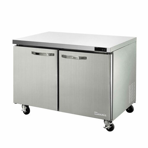 Blue Air BLUF48-HC 13.1 Cu. Ft. All Stainless Steel 2 Section Undercounter Freezer