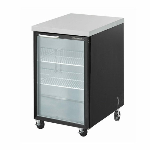 Blue Air BBB23-1BG-HC 23.375" Black Laminated Exterior Back Bar Cooler - 115V