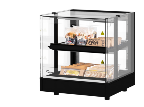 Fri-Jado MTT 24-2 PT 23.63" W 2 Shelves Pass Through Heated Display Merchandiser - 208 Volts