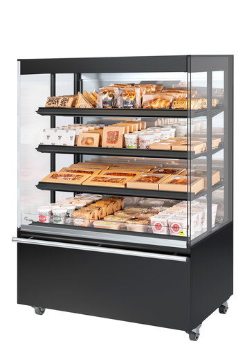 Fri-Jado MDD 48-4 SB MT 47.25" W Metal 4 Shelves Solid Back Multi Deck Display - 208 Volts