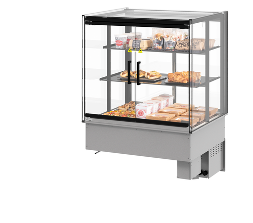 Fri-Jado MCC 36-3 H SS FD SB 35.44" W Self-Service 3 Shelves Solid Back Modular Convenience Counter - 208 Volts