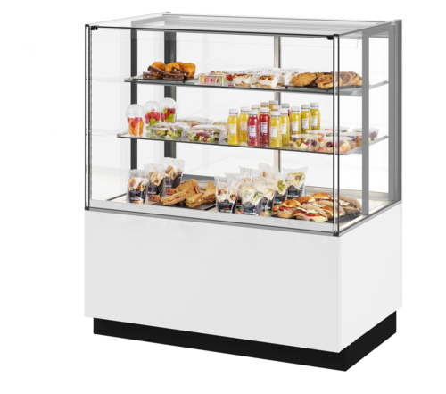 Fri-Jado MCC 48-3 C FS UF 47.25" W White Glass Door Pass-Through Full Service Modular Convenience Counter - 115 Volts
