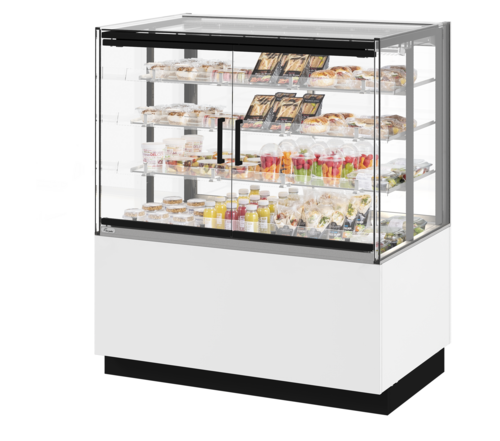 Fri-Jado MCC 48-3 C SS SB UF 47.25" W White Glass Door Solid Back Self-Service Modular Convenience Counter - 115 Volts