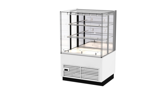 Fri-Jado MCC 36-3 C SS SB UF 35.44" W x 55.88" H White 3 Sections Solid Back Modular Convenience Counter - 115 Volts