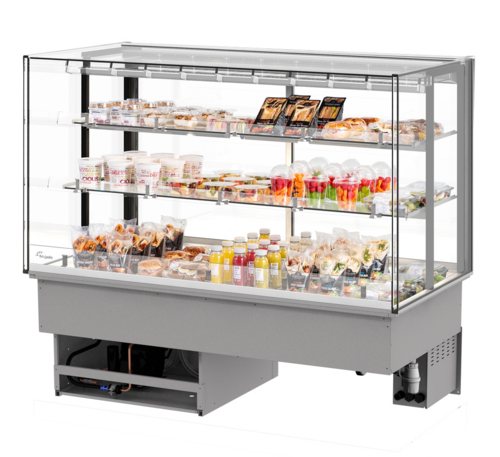 Fri-Jado MCC 60-3 C SS PT 59.06" W x 33.06" H White 3 Sections Pass Through Modular Convenience Counter - 115 Volts