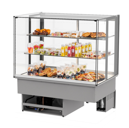 Fri-Jado MCC 48-3 C FS 47.25" W x 33.06" H White 3 Sections Pass Through Modular Convenience Counter - 115 Volts