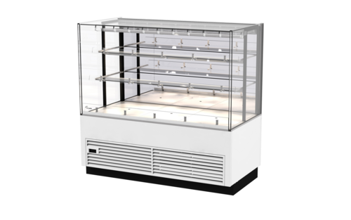 Fri-Jado MCC 60-3 C SS SB UF 59.06" W Glass Door Solid Back Self-Service Modular Convenience Counter - 115 Volts