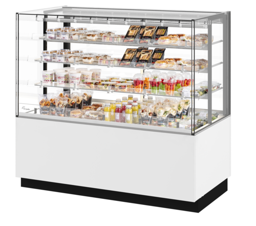 Fri-Jado MCC 60-4 C SS SB UF 59.06" W White Glass Door Pass-Through Self-Service Modular Convenience Counter - 115 Volts