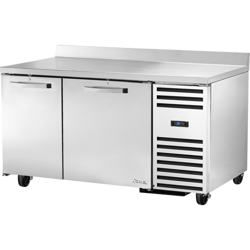 True TWT-60-32-HC~SPEC3 Stainless Steel 2 Section 2 Doors SPEC SERIES Deep Work Top Refrigerator - 115 Volts 0.1 HP