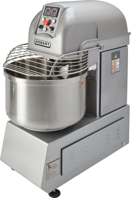 Hobart HSL130-1 130 Lbs. Stainless Steel Two Speed Hobart Spiral Mixer - 115 Volts