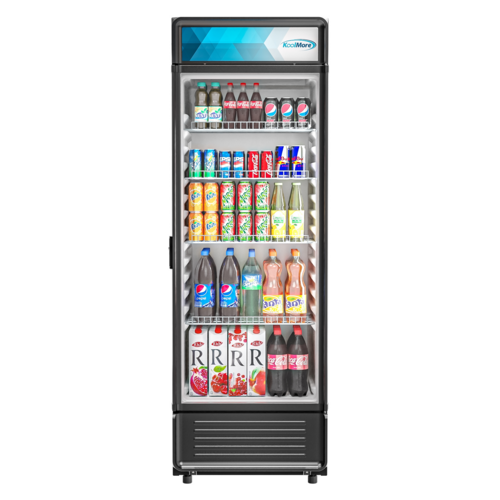 Koolmore MDR-1GD-12C 12 Cu. Ft. Black 1 Hinged Glass Door Merchandiser Refrigerator - 115 Volts