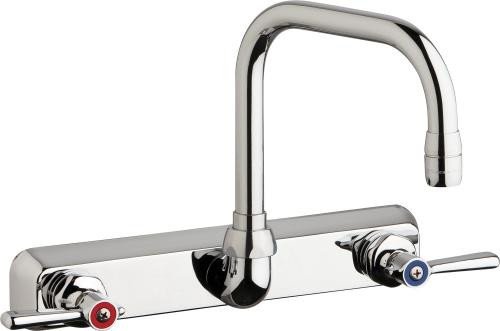 Chicago Faucets W8W-DB6AE35-369AB Wall-Mounted Manual Faucet with 8" Centers