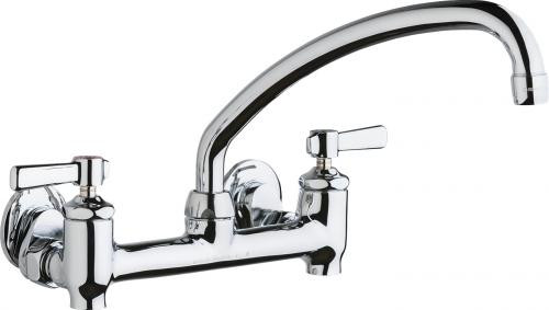 Chicago Faucets 640-L9E35-369YAB Wall-Mounted Manual Faucet with Adjustable Centers
