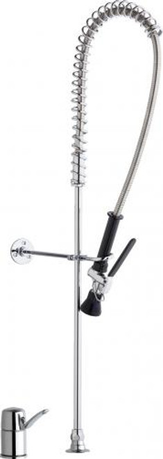 Chicago Faucets 2305-ABCP 8.19" W Polished Chrome Single Hole Deck Mounted Pre-Rinse Fitting with Remote Valve