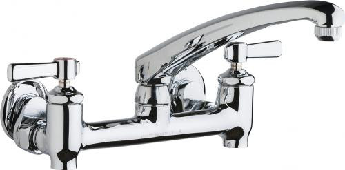 Chicago Faucets 640-L8E1-369YAB Wall-Mounted Manual Faucet with Adjustable Centers
