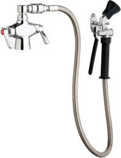 Chicago Faucets 919-VBHS90ANGXKCAB Single-Hole Mount Pre-Rinse Fitting