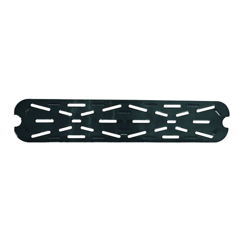 Thunder Group PLPA7120LDSBK 1/2 Size Long Black Polycarbonate Food Pan Drain Tray