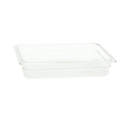 Thunder Group PLPA8122 Half Size Clear Polycarbonate 2.5" Deep Food Pan