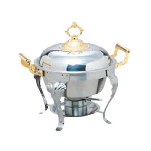 Thunder Group SLRCF8633 5 Qt. Stainless Steel Lift-Off Cover Round Deluxe Chafer