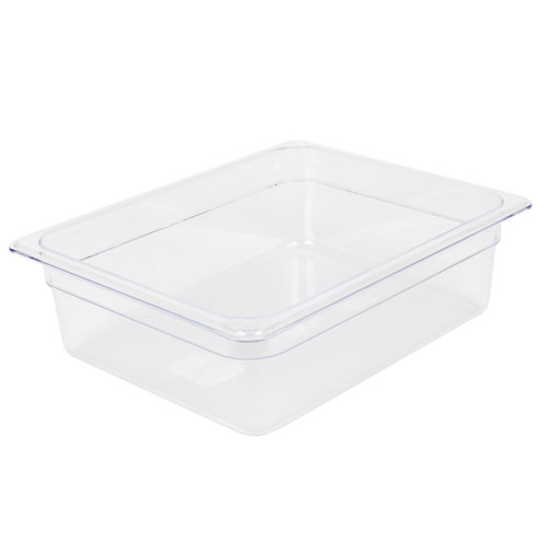 Thunder Group PLPA8124 Half Size Clear Polycarbonate 4" Deep Food Pan