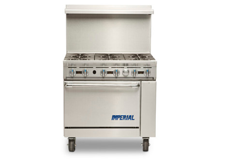 Imperial IR-6-RB24-C NG 60" Natural Gas Pro Series Restaurant Range - 262,000 BTU