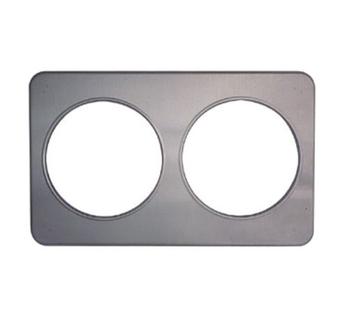 Duke 32 13" W x 21" D Stainless Steel Adapter Plate with (2) 8.5" Inset Holes