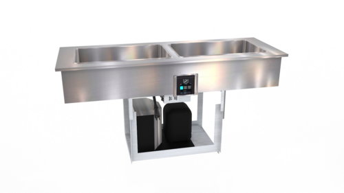 Duke FCP2-SL 49.38" W x 24" H Stainless Steel Straight Drop-In Flush Mount Cold Pan Unit - 120 Volts